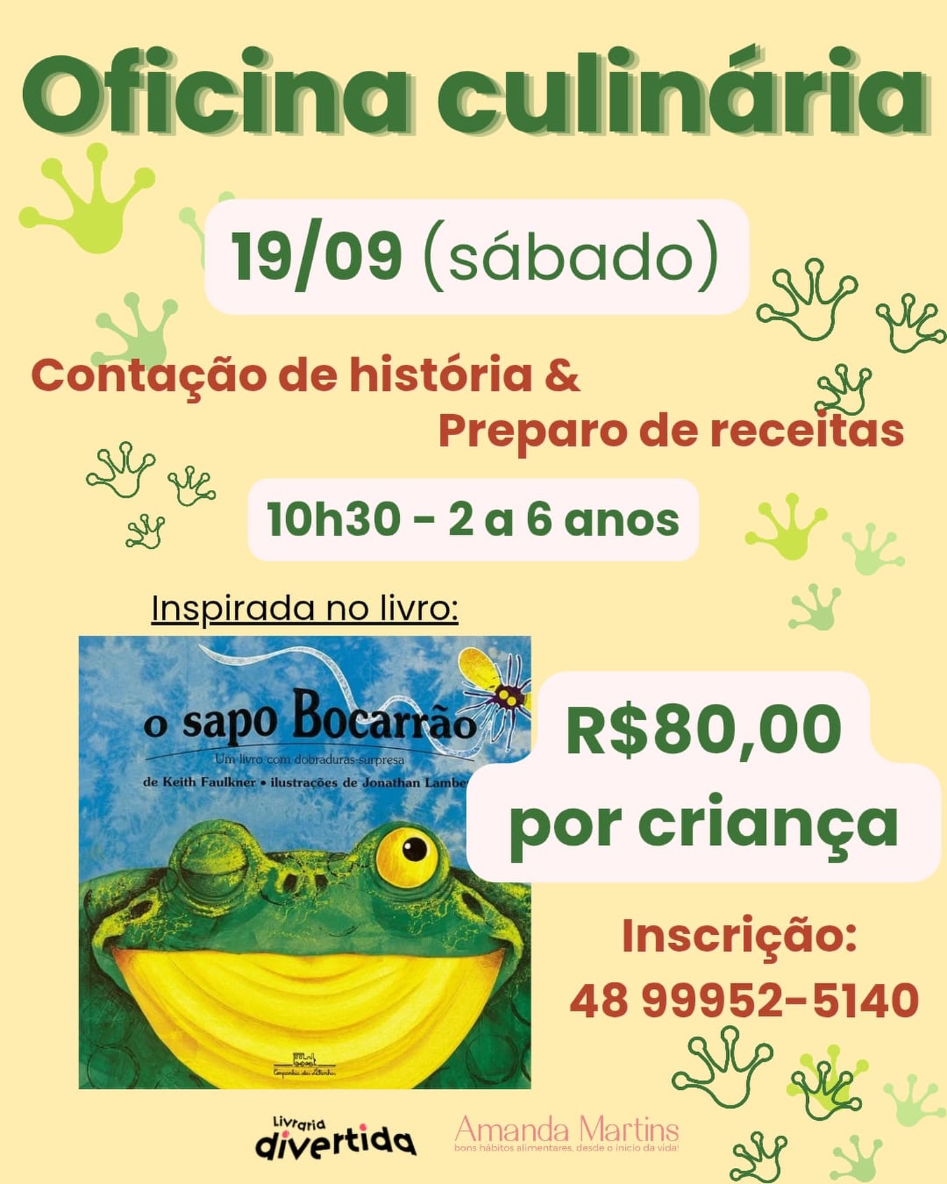 Oficina Culinária – Contação de História & Preparo de Receitas